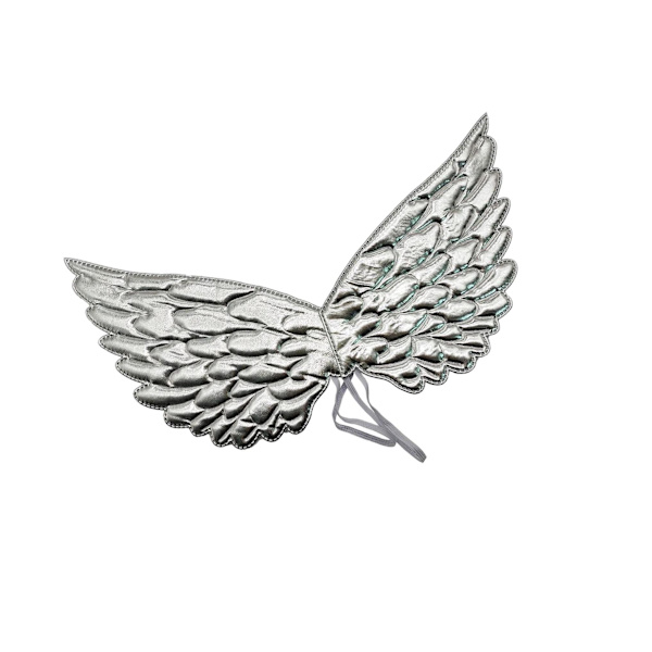 Härlig Fairy Wing För Butterfly Wing Prop för karnevalskostym Silver 43cm
