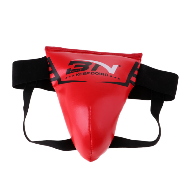 Premium elastiskt bälte Boxning Gren Protector Ljumskskydd Boxning Red Adult L