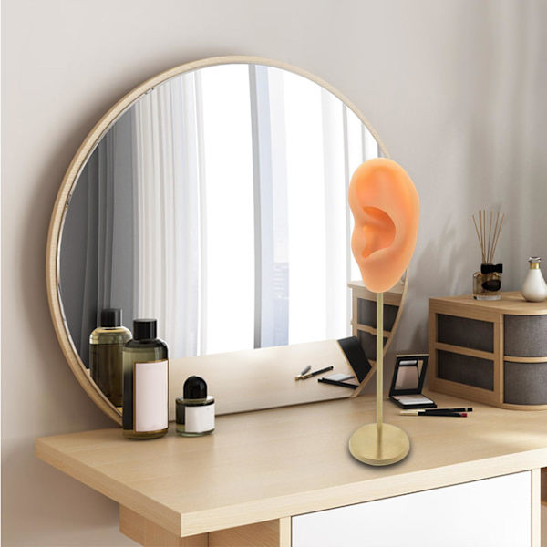 1/2/3 Örhänge Display Stand Human Ear Model Stud Holder Showcase Left Normal Skin Height: 18cm 1Set