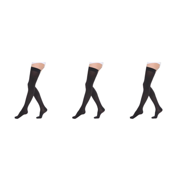 1/2/3 Trendiga och moderiktiga över knästrumpor för Toe wrapping - black L 3Set