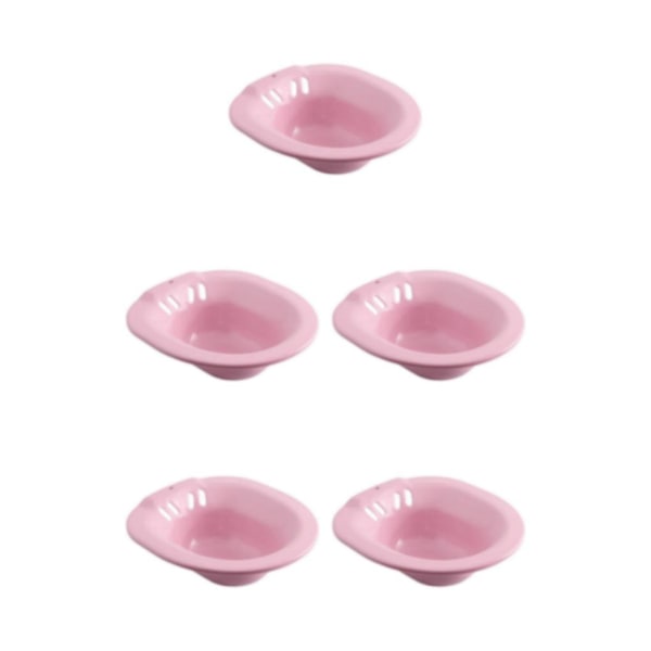 1/5 höftbadkar för toalettsits Bidé Handfat Personal för tvätt Pink 5PCS