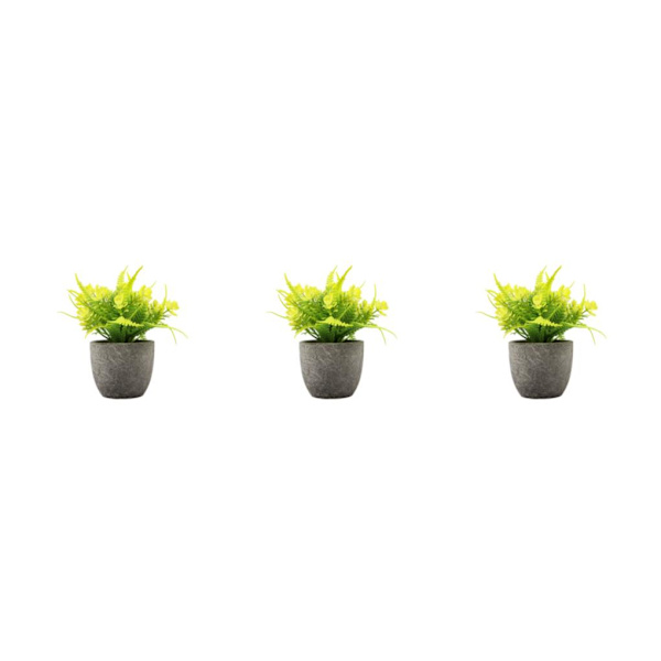 1/2/3 Plast Realistic Artificiell Suckulent Lågt underhåll yellow rose 3Set