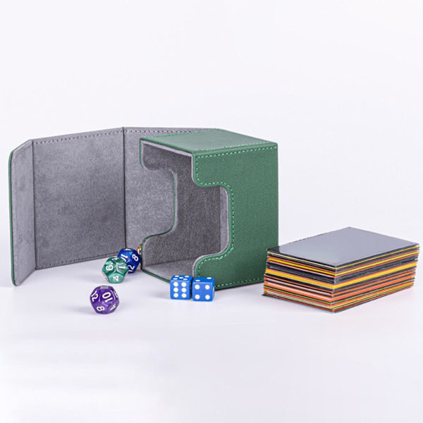 1/2/3 Card Deck Case Organizer Förvaringsbox för MTG-kort För Green 105x90x80mm 1Set