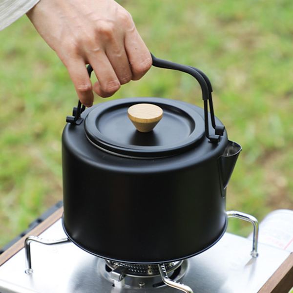1/2 Utomhus te Kaffekanna Tekanna Camping Vattenkokare för vandring 0.9L 1 Pc