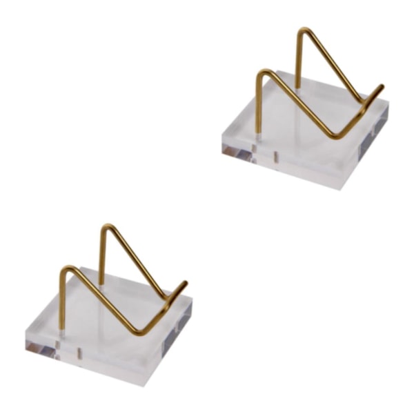 1/2/3 Clear Display Stand för Mineral Geode Coral Pieces Hållare 2Set