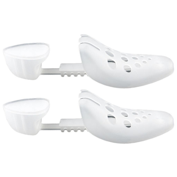 Justerbar längd Kvinnor Män Plast Sko Tree Stretcher White EU35-39