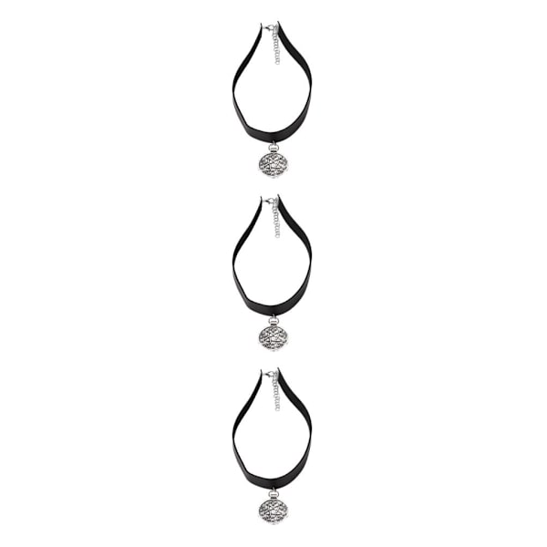 1/3/5 Choker Halsband Unik design för en mångsidig look silver 3PCS