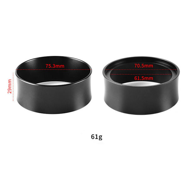 1/2/3/5 58mm kaffedoseringsringar för espressodoseringstratt Black 75.3x29mm 1Set