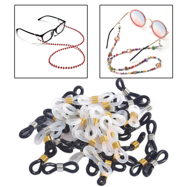 1/2/3/5 50 st Glasögon Glasögon Kedjeremshållare Loop Ends Type B 50 Pcs 1Set