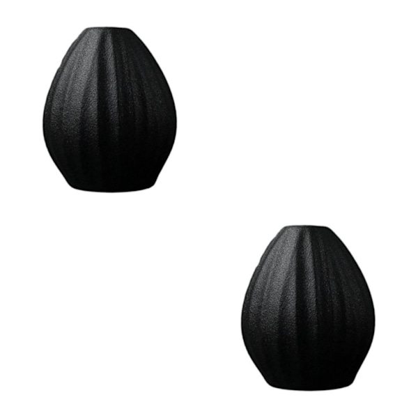 1/2 För Minimalism Keramisk Blomvas Skulptur Centerpieces Black E 2Set