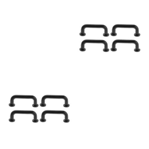 1/2/3/5 1:12 Mini Dragbågform för portgarderob Stor 4st Black Large 4 Pcs 2Set