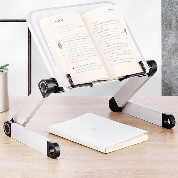 Vikbar Läsbokshållare Justerbar Ergonomisk Stativ För black