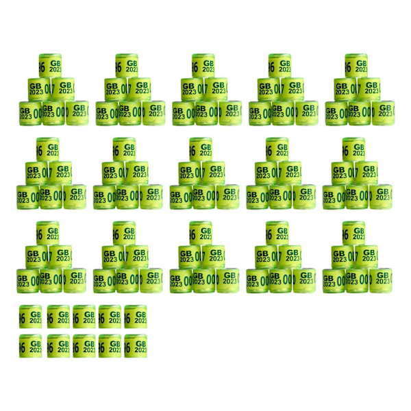 1/2/3/5 100st 8mm 2023 För duvring för de flesta vuxna fåglar Light Yellow UK 100 pcs 5PCS