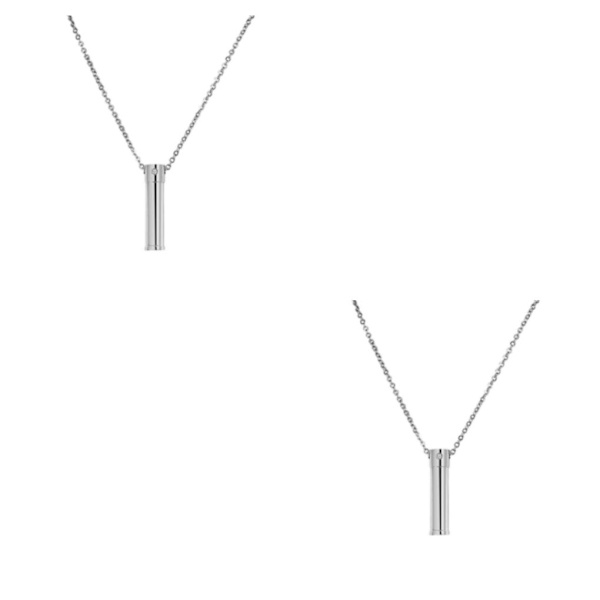 1/2/3 Urn Halsband Keepsake Bar Cylinder för fester Steel Color 1.50x0.35 Inch 2Set