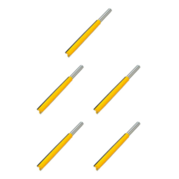 1/2/5 1/4 skaftdiameter dubbelflöjt 3 extra lång rak 5Set