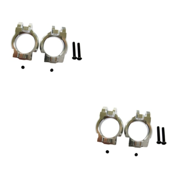 1/2/3/5 2pack/lot Aluminium främre C-nav hjulblock för axial Silver 2Set