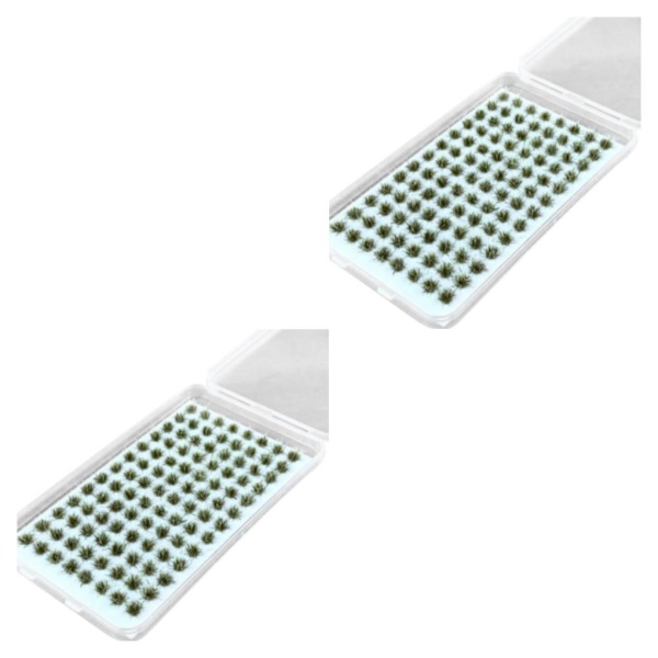 1/2/3/5 Resin Mini Grass Tuft Lågt underhållsminiatyrer Statisk No.7 2Set