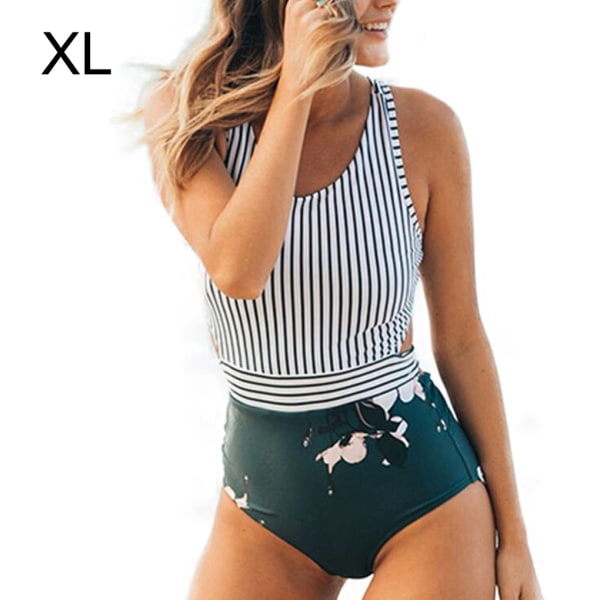 1/2 Dam S Baddräkt i ett stycke med hög elasticitet för stranden Stripes XL 1Set