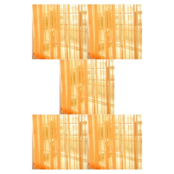 1/2/3/5 Ljusfiltrerande skirgardintransform för fönster orange 5Set