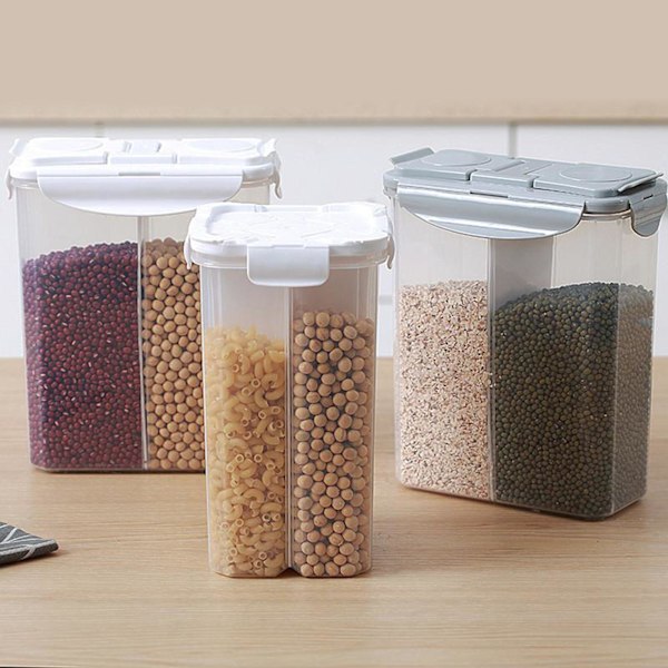 2,6L avdelare Box Organizer Klar case förvaringsbehållare White 23x11x13.5cm
