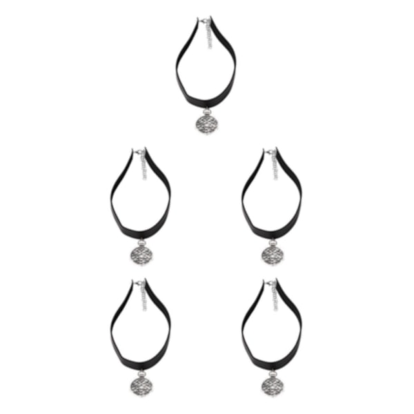 1/3/5 Choker Halsband Unik design för en mångsidig look silver 5PCS