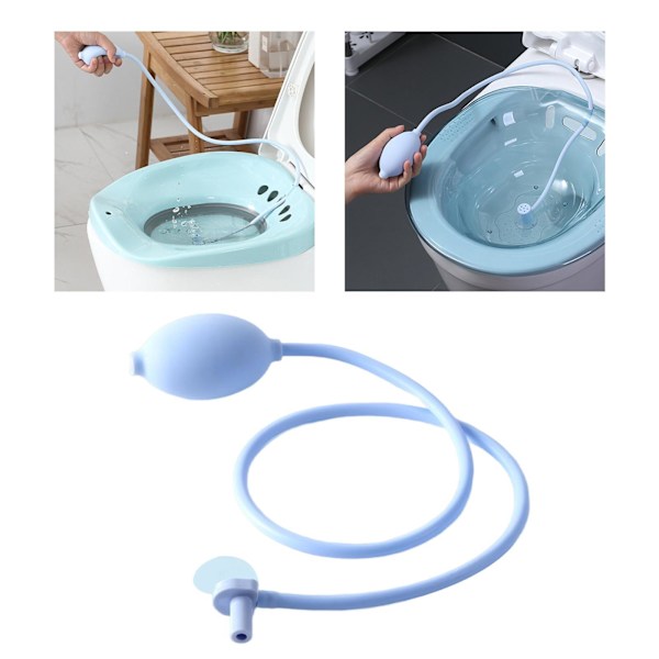 1/2 hopfällbar Sitz-badspolare med sugkopp för bidétoalett 1 Pc Flusher 1 Pc