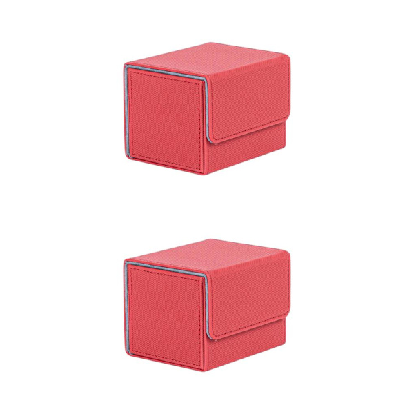 1/2/3 Card Deck Case Organizer Förvaringsbox för MTG-kort För Red 105x90x80mm 2Set