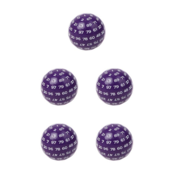 1/3/5 Akryltärningar Spelunderhållning Familjepolyedriska tärningar Purple 48mm 5Set