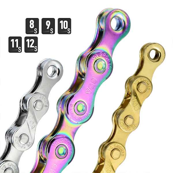 1/2/3/5 Lätt att installera Bred kompatibilitet cykelkedja för gold 9 Speed 1Set