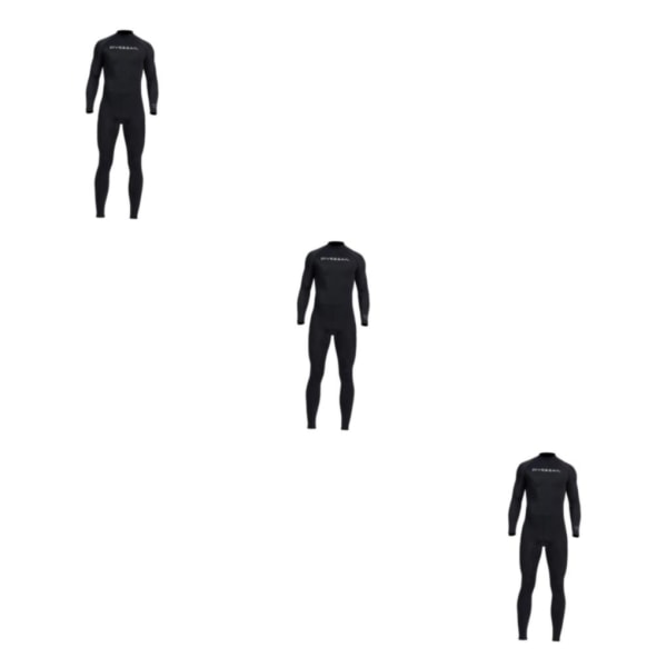 1/2/3/5 Snygga badkläder Surfing Anti-Back Zip Kajakpaddling för Black XL 3PCS