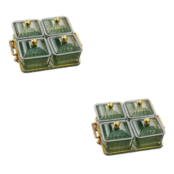 1/2/3 Nordic Style Divided Dishes Square för Reception Room 4 Grids 2Set