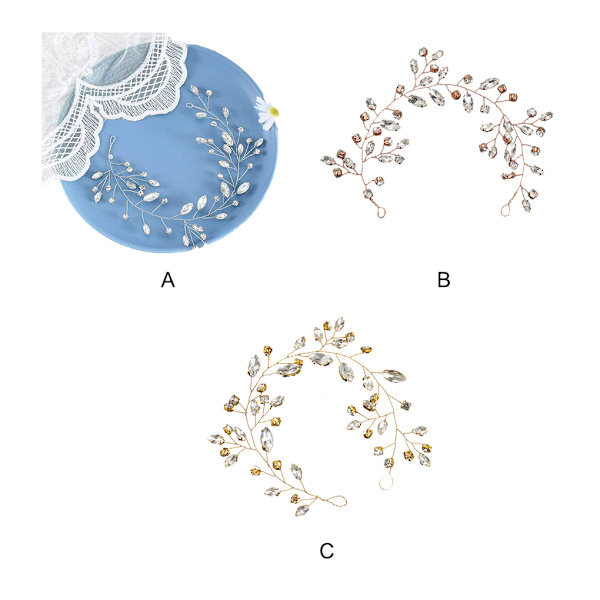 1/2/3/5 Elegant bröllopshårkammar gjorda av legering Inte lätt att Rose Gold 1 Pc