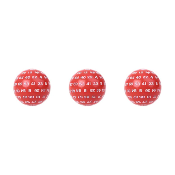 1/3/5 Akryltärningar Spelunderhållning Familjepolyedriska tärningar Red 48mm 3Set