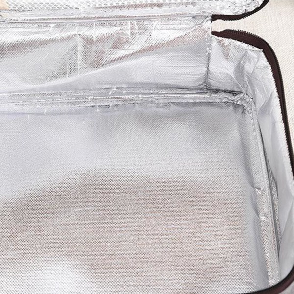 Dragkedjeförsedd väska Tote Varm kallisolerad thermal kylare Gray S