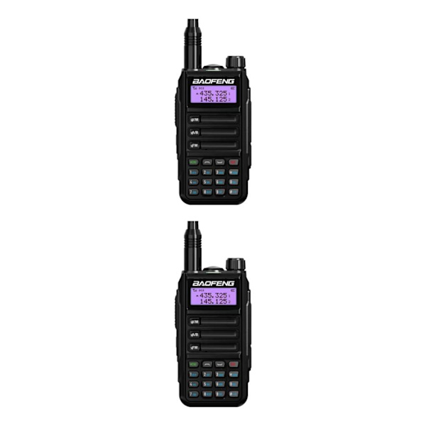 1/2 -16 Way Radio Radio Walkie Vattentät Tvåvägs Tvåvägsradio Black 2Set