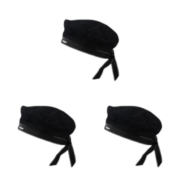 1/2/3 Sjömansmössa Stickad Mesh För Baskermössa Navy Mariner Cap Black 56cm-58cm 3Set