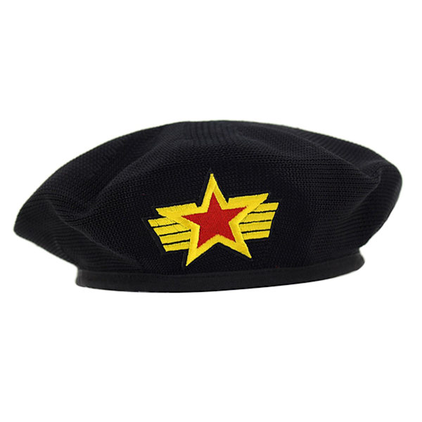 1/2/3 Sjömansmössa Stickad Mesh För Baskermössa Navy Mariner Cap Black 54cm circumference 1Set
