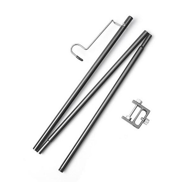 1/2 utomhusläger fällbar lampstolpe hängande ljushållare Black 100cm 1Set