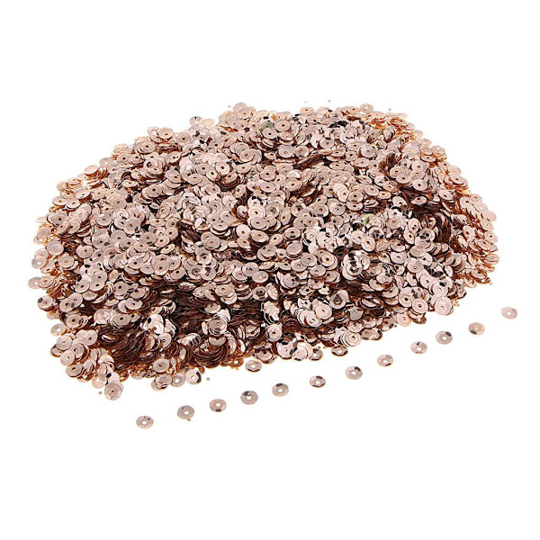 1/2/3 Blommor Lös kopp Paljetter Pailletter Sy Bröllopshantverk Rose Gold 6mm 1Set