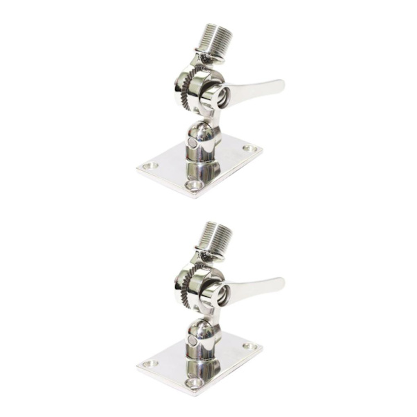 1/2/3 Marine VHF Justerbar Antenn Bas Mount 316 Rostfri 2Set