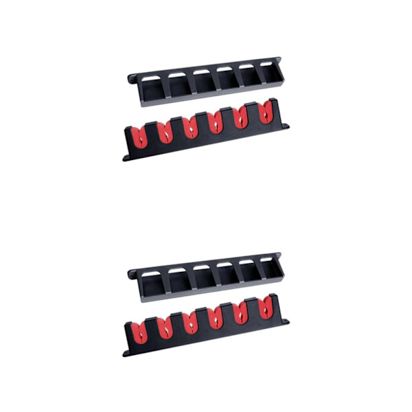 1/2 6 platser Fiskspö Hållare Ställ vertikalt fäste för garage Red 345mm 2Set