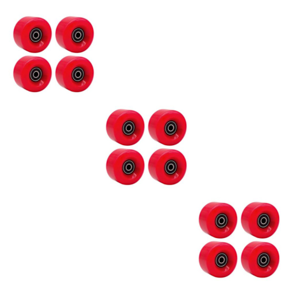 1/2/3 Inline Skate Wheel PU Slitstarka 58 mm 82A hjul Red 58x58x32mm 3Set