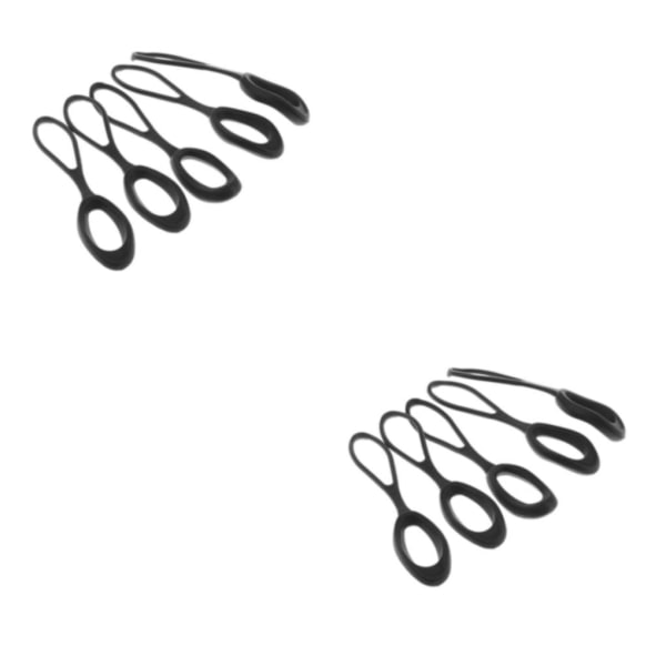 1/2/3/5 5 stycken Non- För slip Stark För Dragkedja Dragsladd Zip Black 66mm 2Set