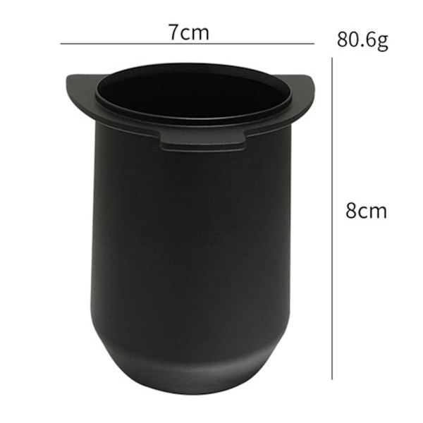 Kaffedoseringskopp Pulvermatardel för 54mm För Espresso Black 7x8cm