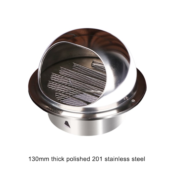 1/2/3 luftventil i rostfritt stål Andas och regntät Robust 130mm 1Set