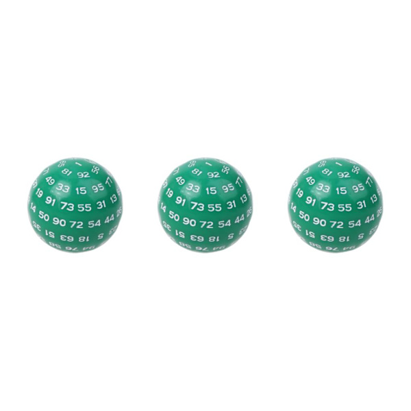 1/3/5 Akryltärningar Spelunderhållning Familjepolyedriska tärningar Green 48mm 3Set