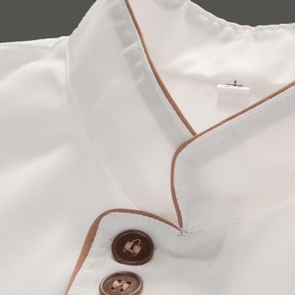 1/2 Executive Chef Coat med kontrastpassor och knappar White XXL 1Set