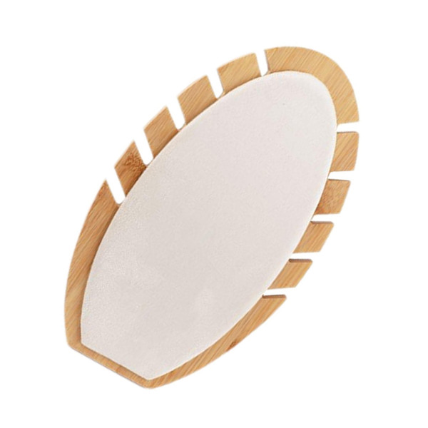 Trä Halsband Staffli Display Stand Hållare Halsband Staffli Display Beige 16 x 27cm