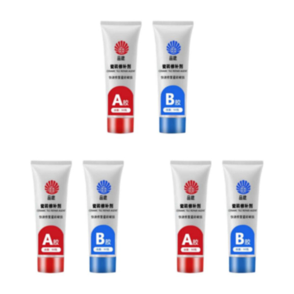 1/2/3 2x Tile Repair Agent Fix Hole Keramic Repair Pasta för Light Gray 50ml 3Set