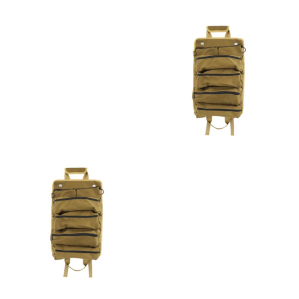 1/2 Heavy Duty Roll up Verktygsväska Med Multi-ficka - Slitstark Och khaki 2PCS